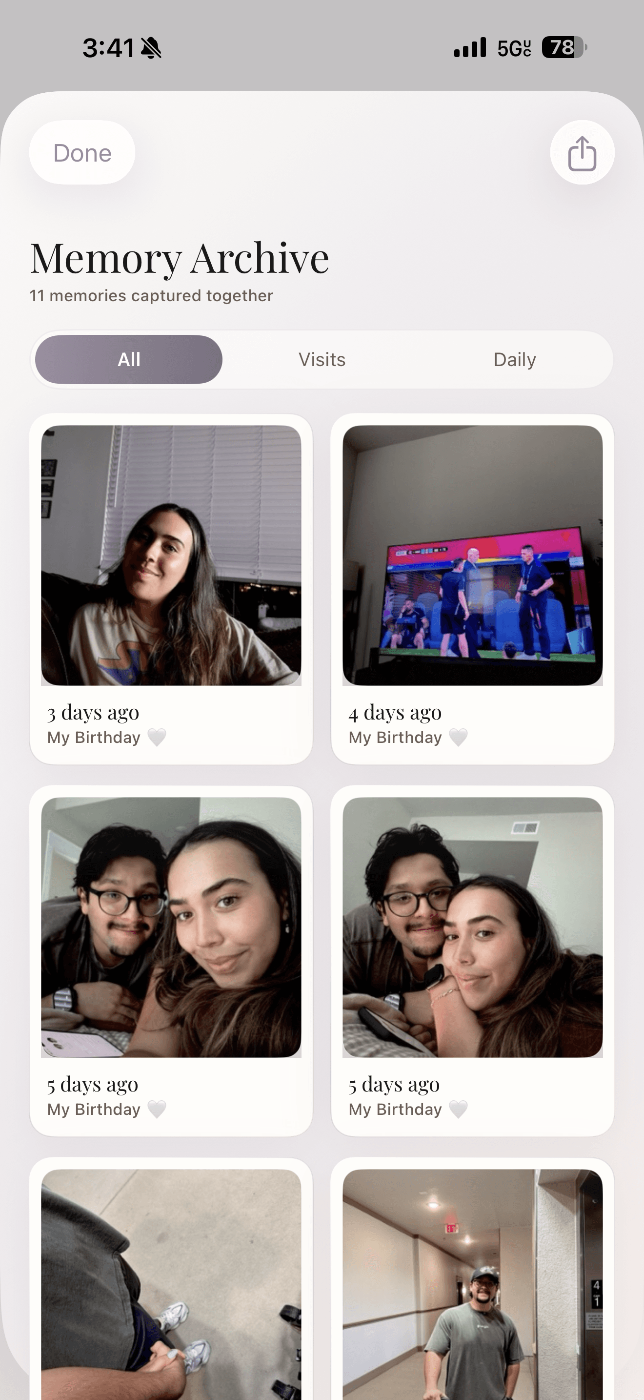 Visit Archive feature