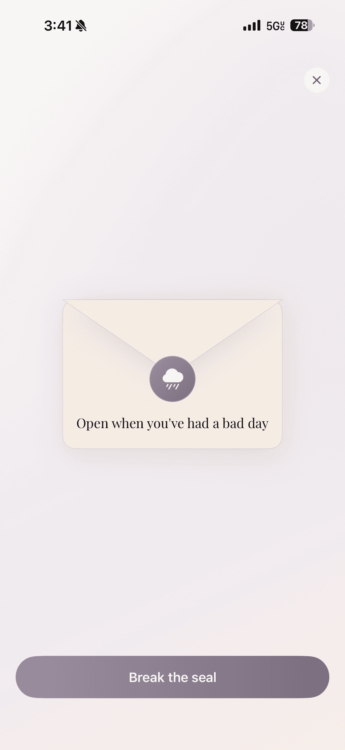 A sealed digital Open When letter in CloserTo